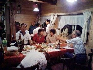 蔡さん宅の“山神の響炎"お食事会